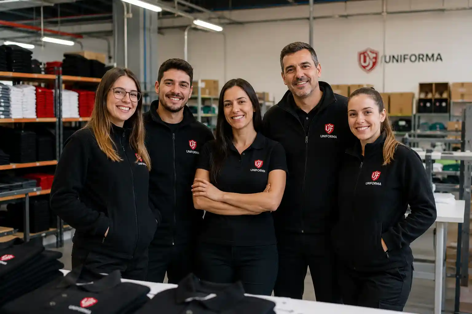 Equipa da Uniforma nas instalações da empresa